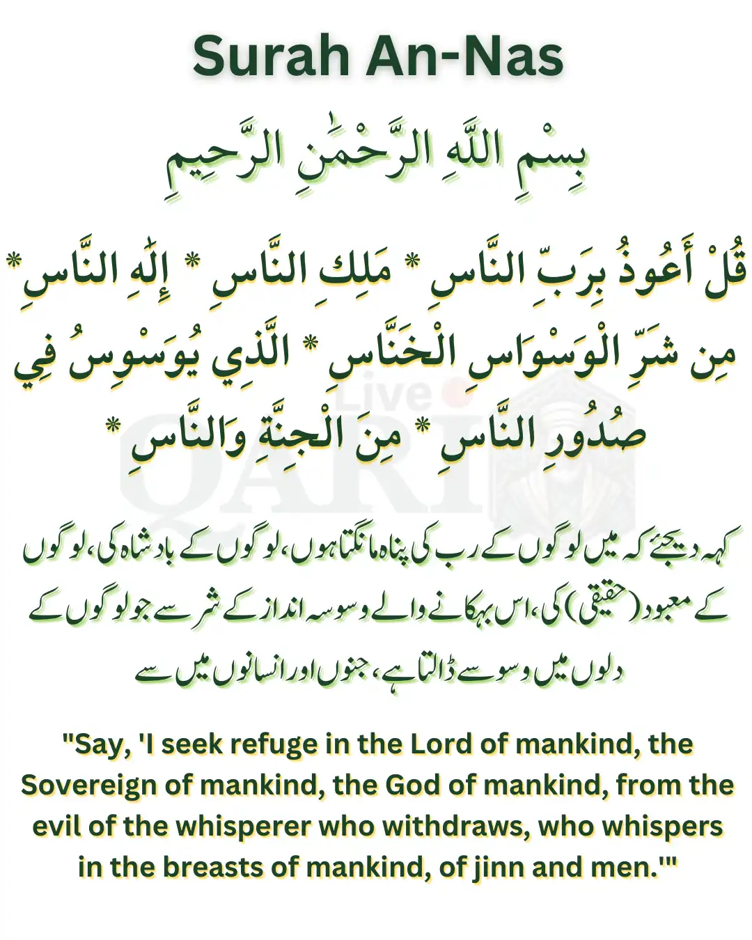 Surah An-Nas (4 Qul)